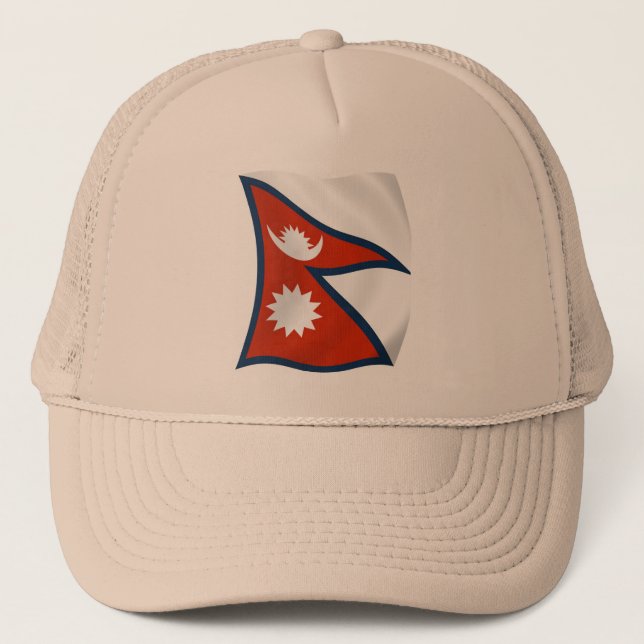 Nepal Flagga Hat Keps (Framsida)