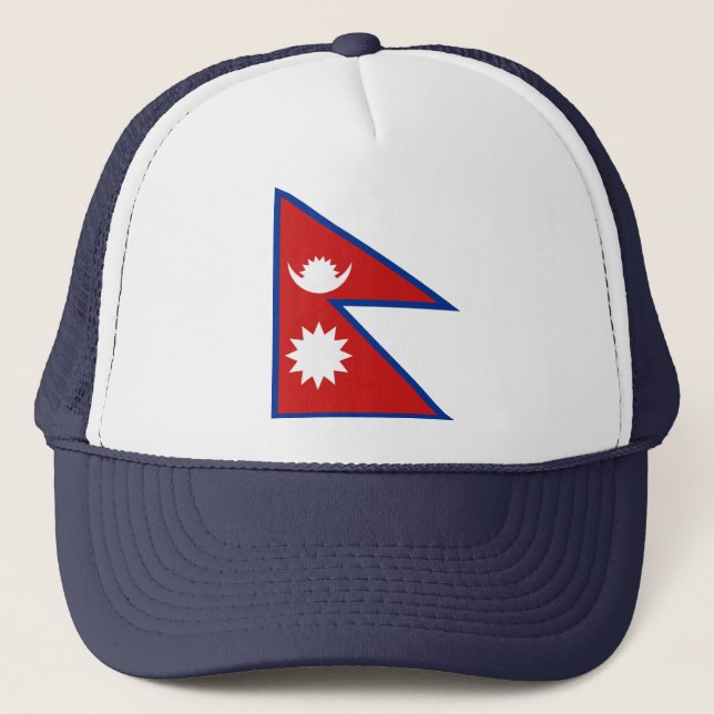 Nepal Flagga Hat Keps (Framsida)