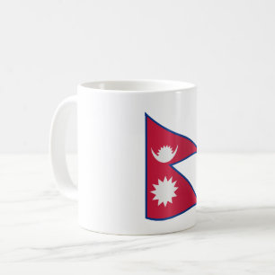 Nepal flagga kaffemugg