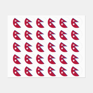 Nepal flagga klistermärke
