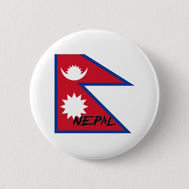 Nepal flagga knapp (Framsida)