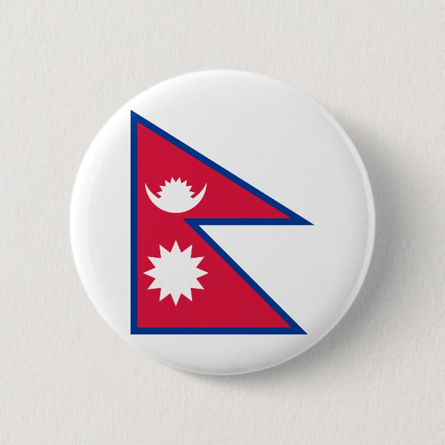Nepal Flagga Knapp (Framsida)
