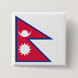 Nepal Flagga Knapp
