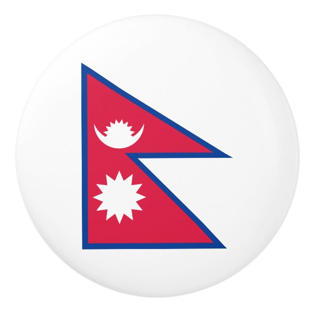 Nepal Flagga Knopp (Framsidan)