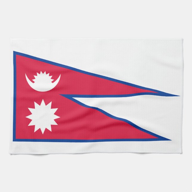 Nepal Flagga Kökshandduk (Horisontell)
