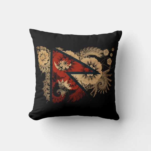 Nepal flagga kudde (Framsida)