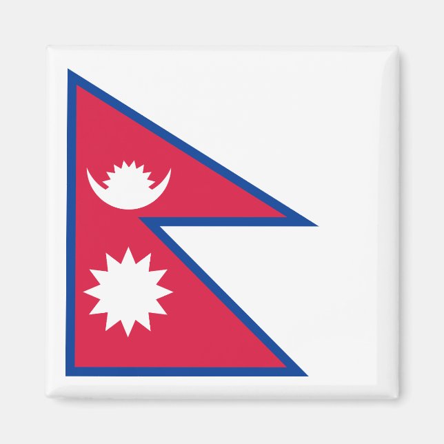 Nepal Flagga Magnet (Framsidan)