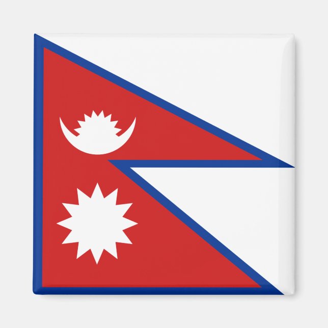 Nepal Flagga Magnet (Framsidan)