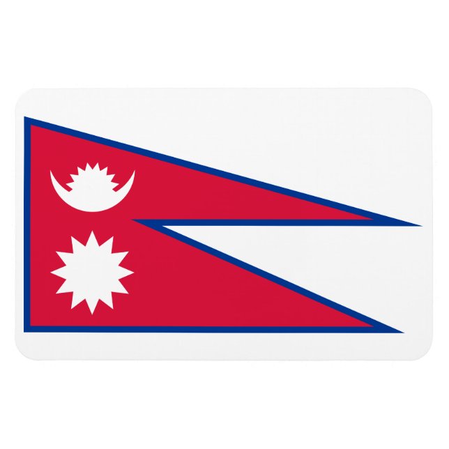 Nepal Flagga Magnet (Horisontell)