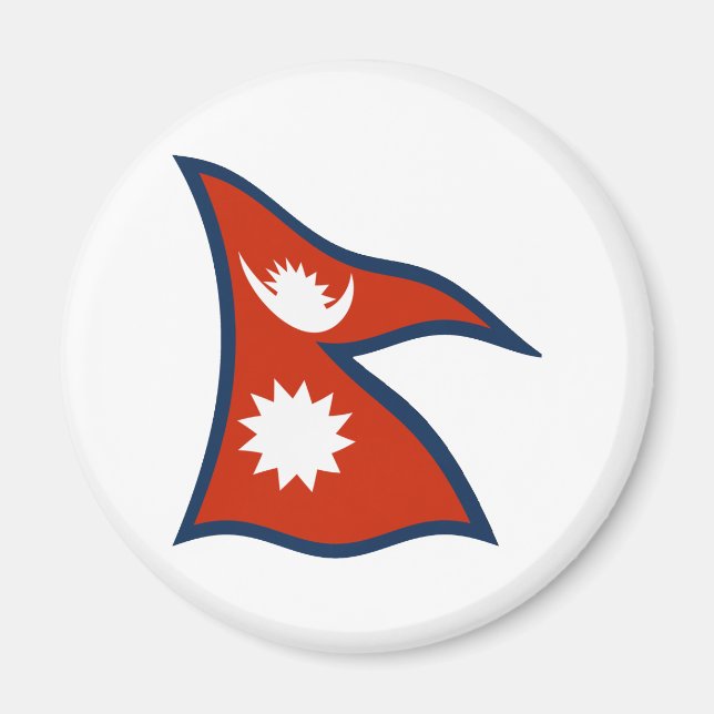 Nepal Flagga Magnet (Framsidan)