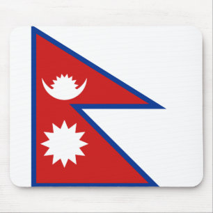 Nepal Flagga Mousepad Musmatta