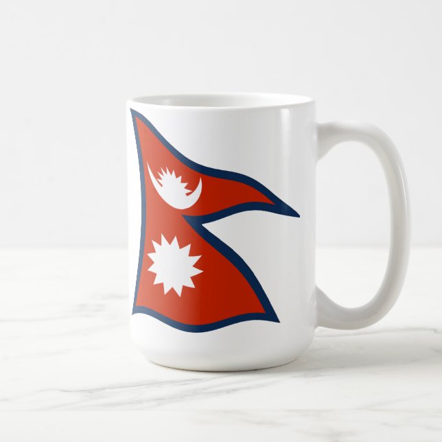 Nepal Flagga Mugg (Höger)