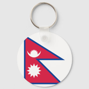 Nepal flagga nyckelring