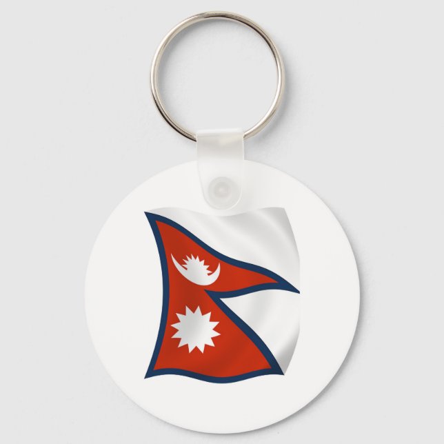 Nepal Flagga Nyckelring (Framsida)