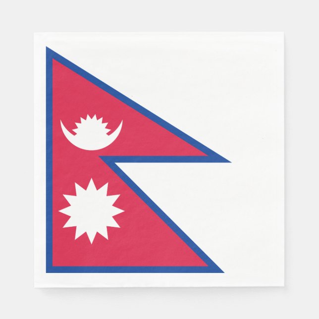 Nepal Flagga Pappersservett (Framsidan)