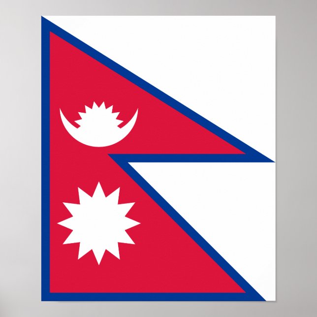 Nepal Flagga Poster (Framsidan)