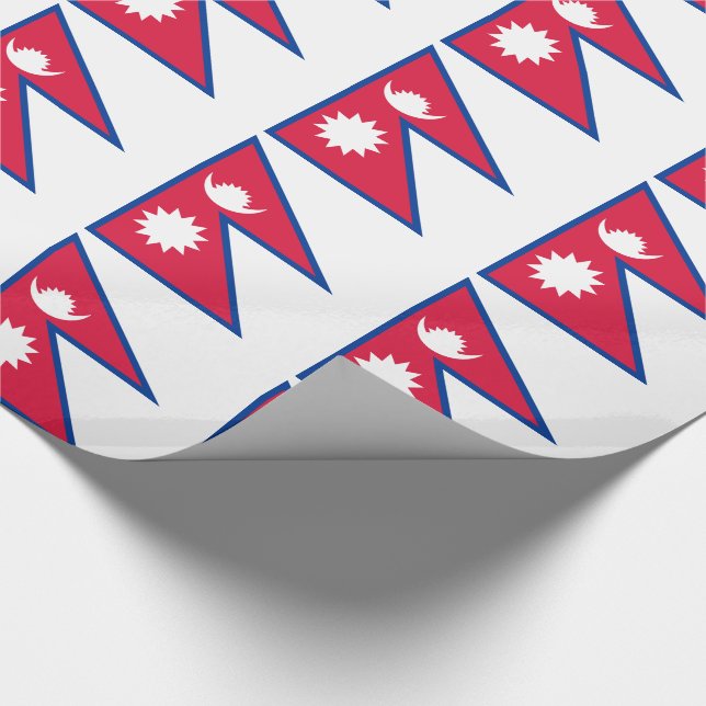 Nepal Flagga Presentpapper (Hörn)