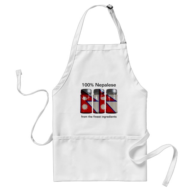 Nepal Flagga Spice Burk Apron Förkläde (Framsidan)