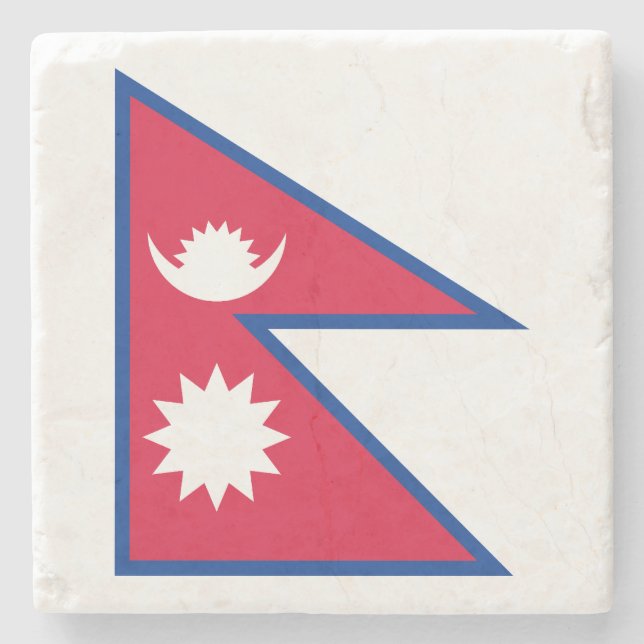 Nepal Flagga Stenunderlägg (Framsidan)