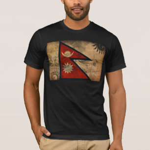 Nepal flagga t-shirt