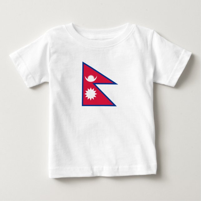 Nepal Flagga T Shirt (Framsida)