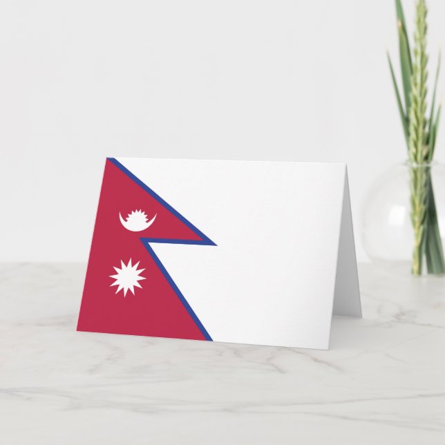 Nepal flagga tack kort (Framsida)