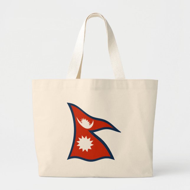 Nepal Flagga Tote Bag Jumbo Tygkasse (Framsidan)