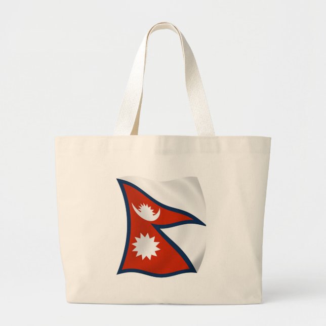Nepal Flagga Tote Bag Jumbo Tygkasse (Framsidan)