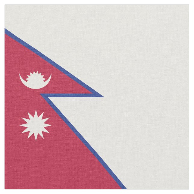 Nepal flagga tyg (Närbild)