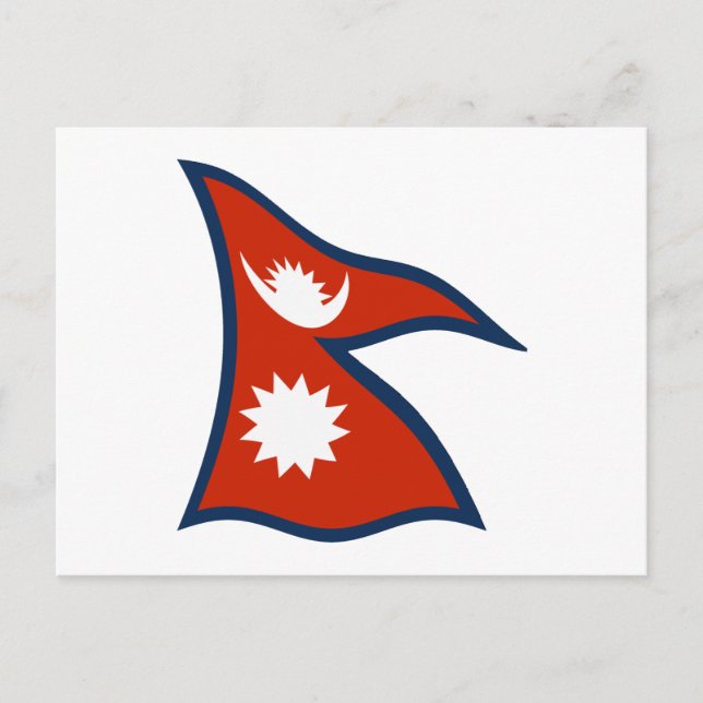 Nepal Flagga vykort (Framsida)