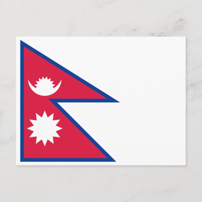 Nepal flagga vykort (Framsida)