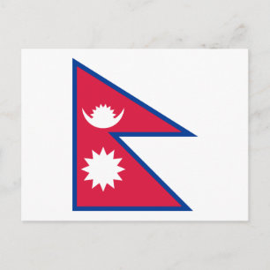 Nepal Flagga Vykort
