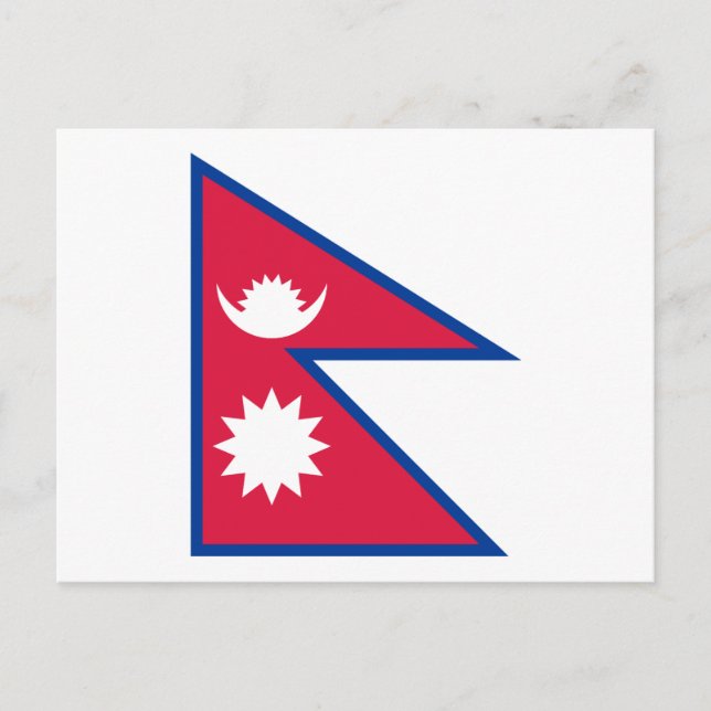 Nepal Flagga Vykort (Framsida)