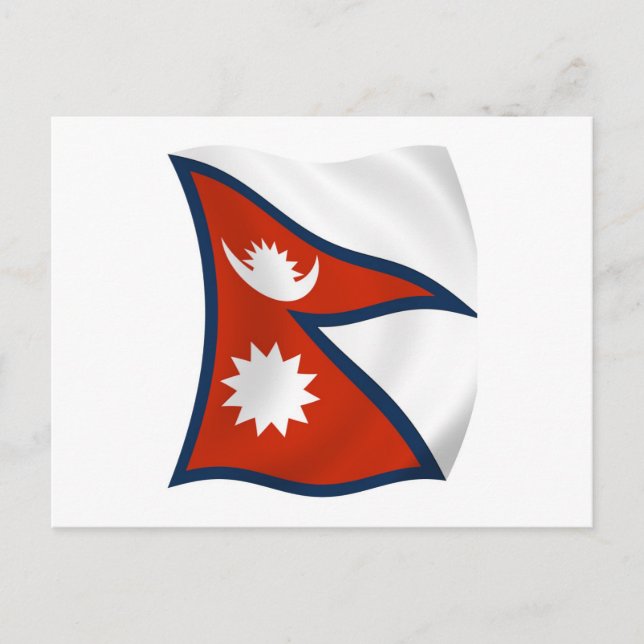 Nepal-Flagga-vykort Vykort (Framsida)