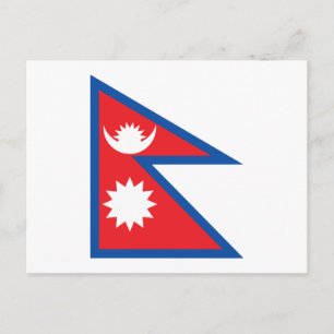 Nepal-Flagga-vykort Vykort