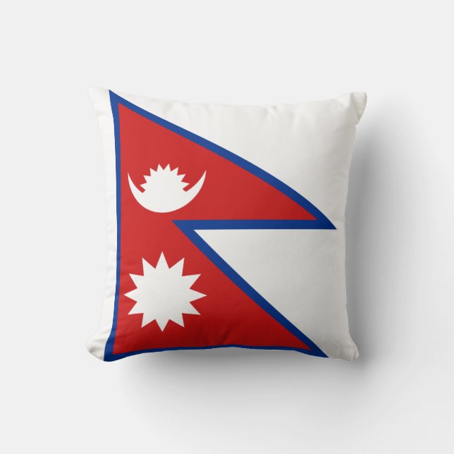 Nepal Flagga x Flaggkudde Kudde (Framsida)