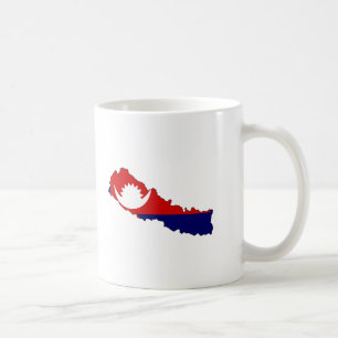 Nepal flaggakarta kaffemugg