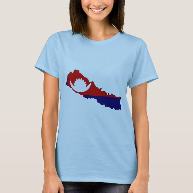 Nepal flaggakarta tee shirt (Framsida)