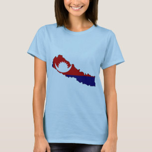 Nepal flaggakarta tröja