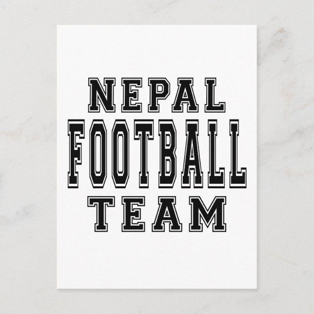 Nepal Football Team Vykort (Framsida)