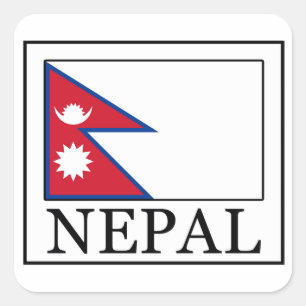 Nepal Fyrkantigt Klistermärke