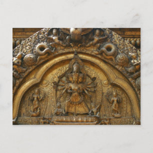 Nepal Gudom Carving Vykort