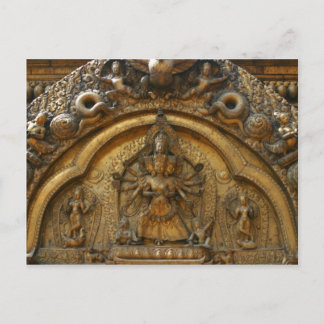 Nepal Gudom Carving Vykort