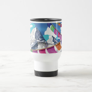 Nepal Himalayan Prayer Flaggor Travel-affisch Resemugg