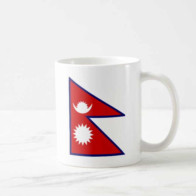 Nepal högkvalitativ flagga kaffemugg (Höger)