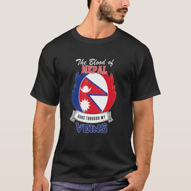 Nepal i mina ådror t shirt (Framsida)