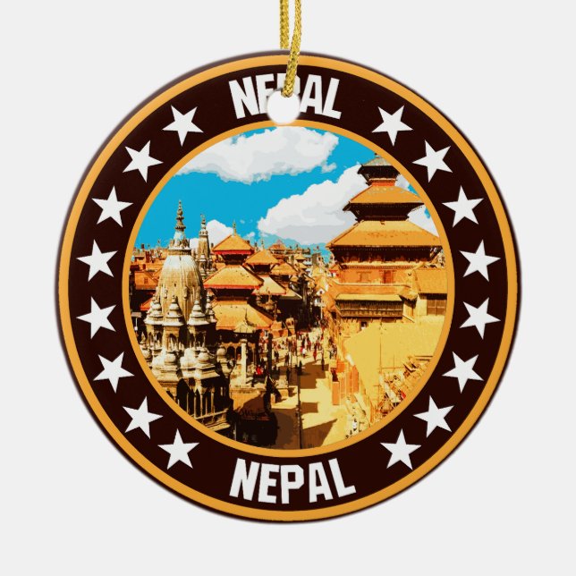 Nepal Julgransprydnad Keramik (Framsidan)