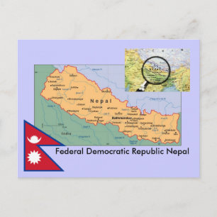 Nepal Karta Vykort