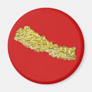 Nepal kartamagnet magnet