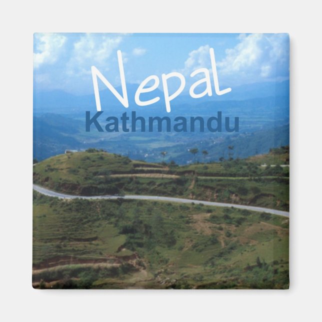 Nepal Kathmandu Travel Souvenir Fridge Magnet (Framsidan)